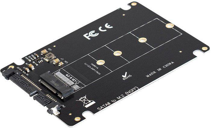 Адаптер ExeGate EXE-527 M.2 B key - 2.5" SATA