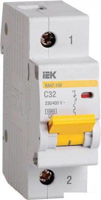 Выключатель автоматический IEK ВА 47-100 32А 1P 10кА С MVA40-1-032-C