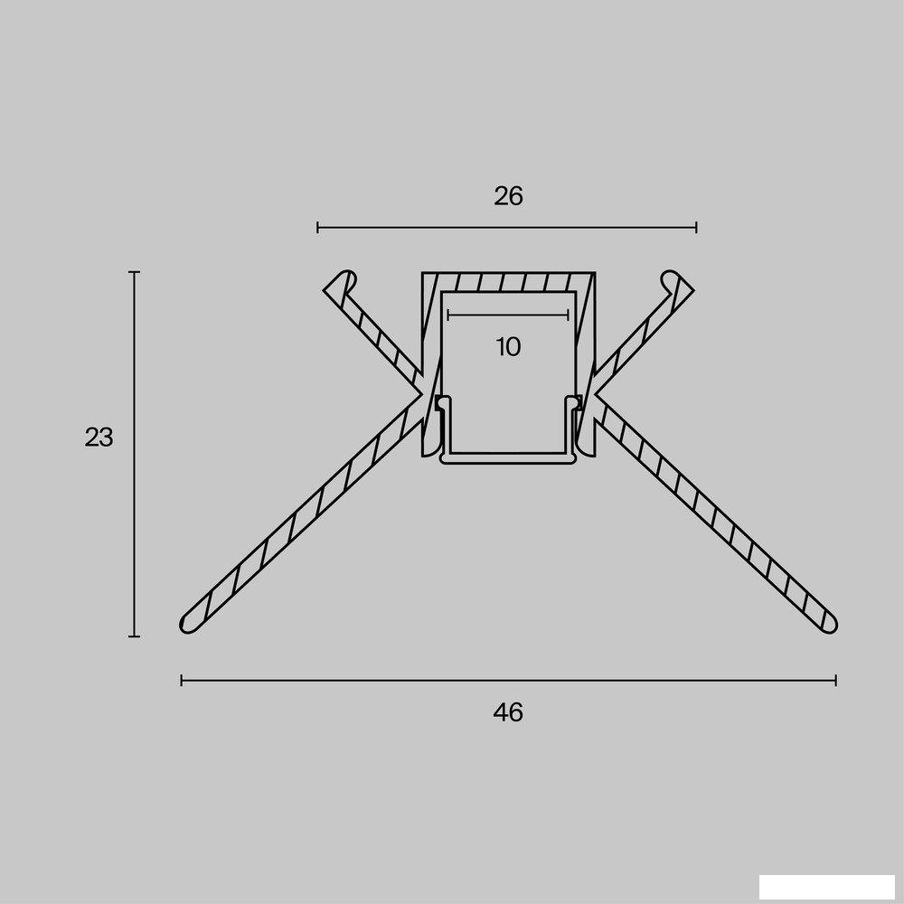 Алюминиевый профиль Maytoni Led Strip ALM-4623-S-2M