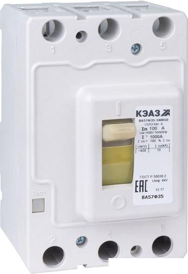Выключатель автоматический КЭАЗ 200А 2000Im ВА57Ф35-340010 УХЛ3 400В AC 109314