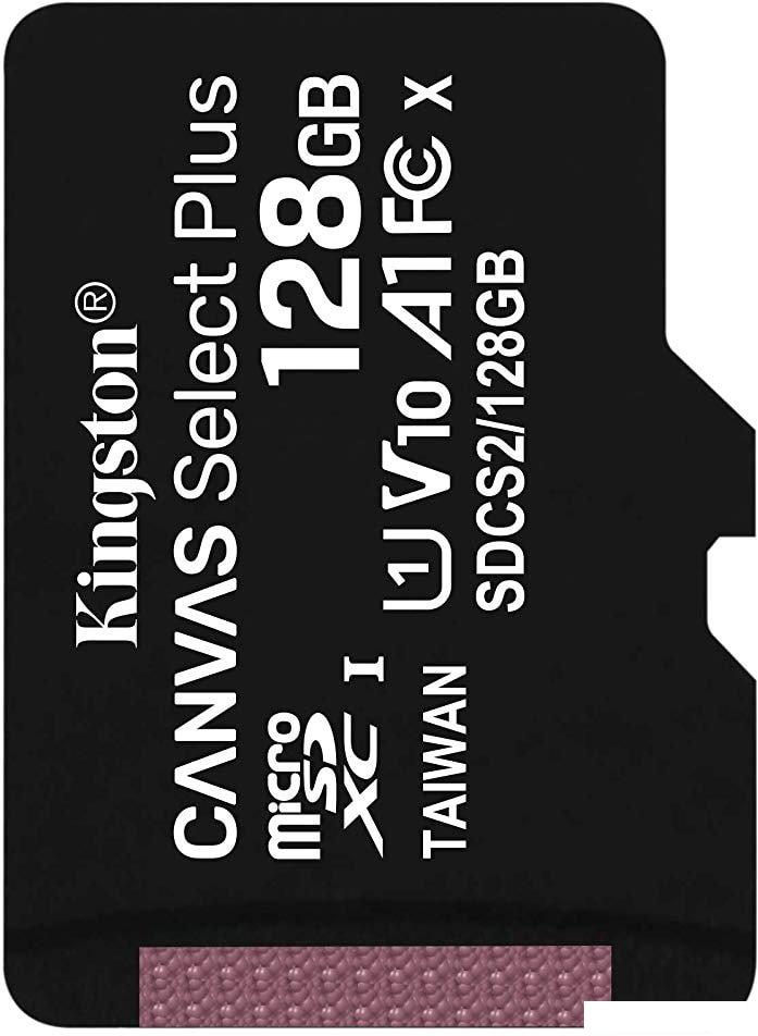 Карты памяти Kingston Canvas Select Plus microSDXC 128GB SDCS2/128GBSP