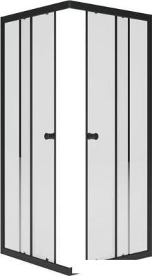 Душевой уголок Метакам Universal Black 80x80 KKS_013566 (прозрачное стекло)