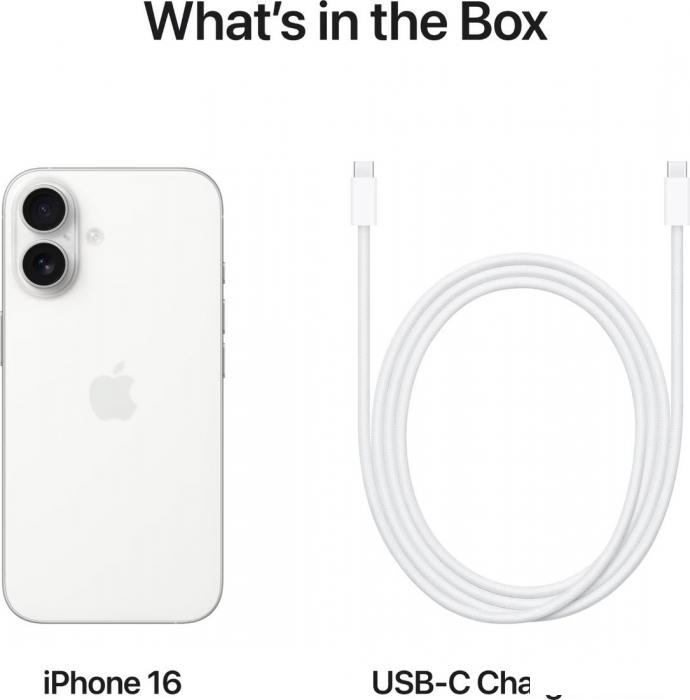 Смартфон Apple iPhone 16 128GB (белый)