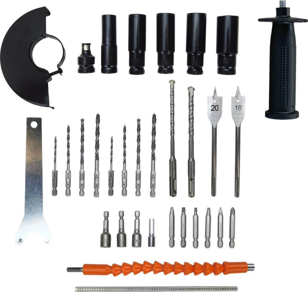 Profipower ProfiSet-4F18 E0093 (шуруповерт, гайковерт, болгарка, перфоратор, 2 АКБ, кейс)