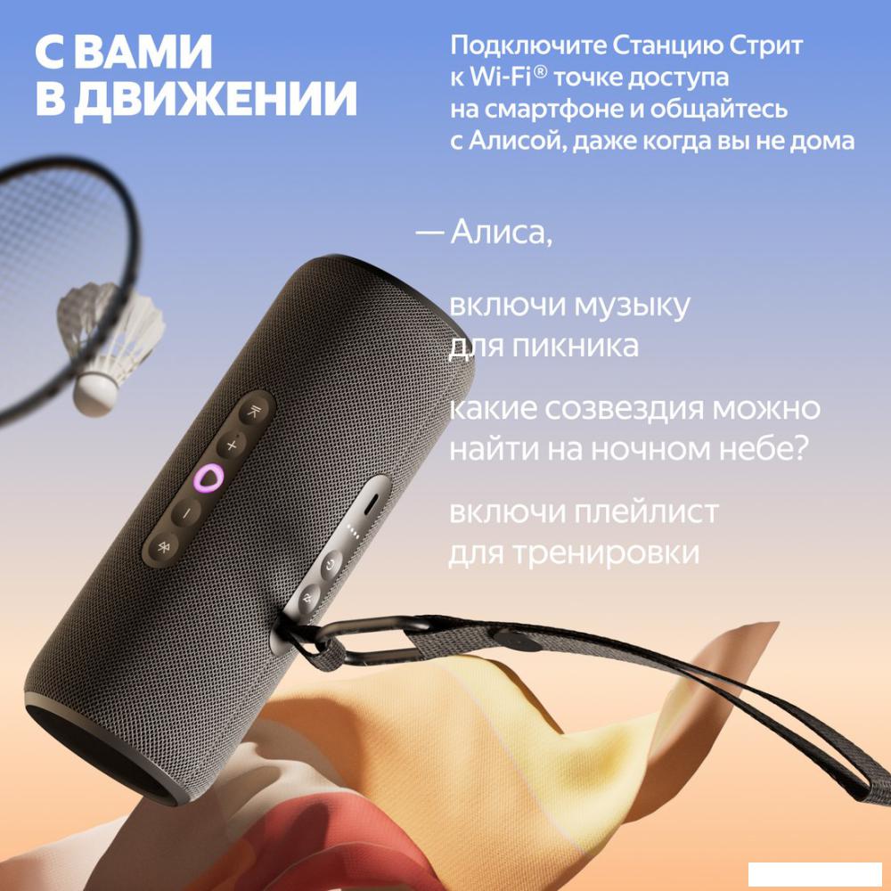 Умная колонка Яндекс Станция Стрит (черный)