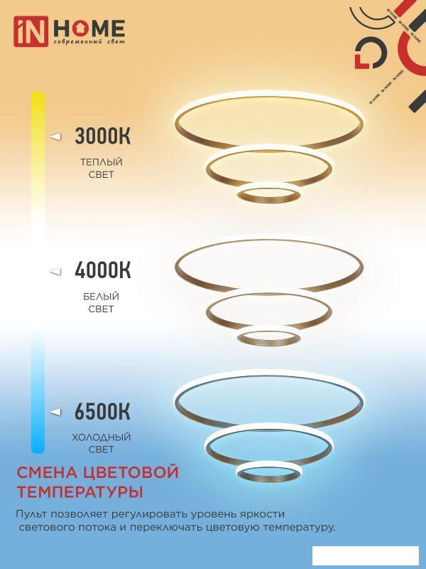 Подвесная люстра In Home Estetika Ring-140RC-3GL 4690612062488