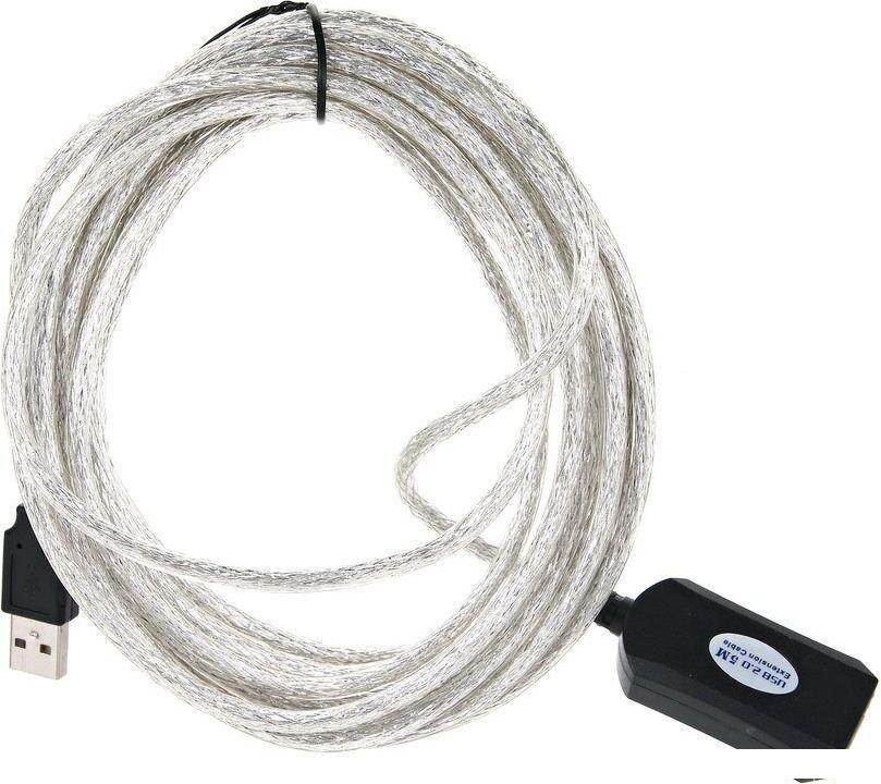 Удлинитель VCOM VUS7049-5M USB Type-A - USB Type-A (5 м, черный)