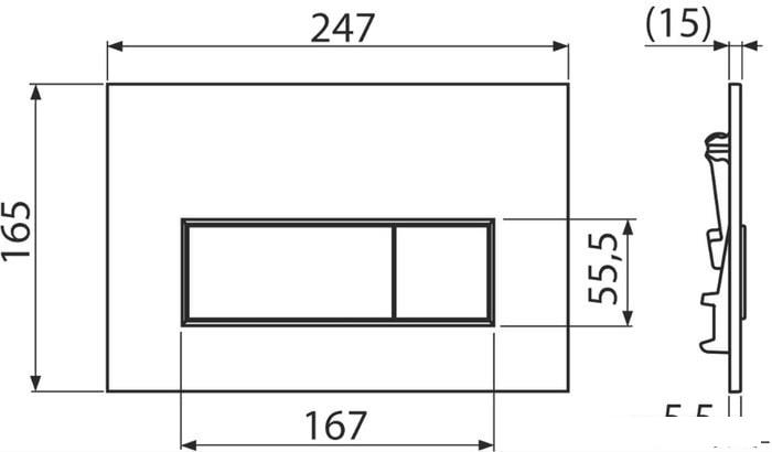 Панель смыва Alcaplast M576 (белый матовый)