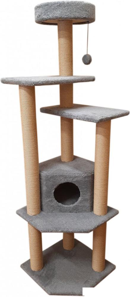 Комплекс Cat House Торнадо джут (серый)