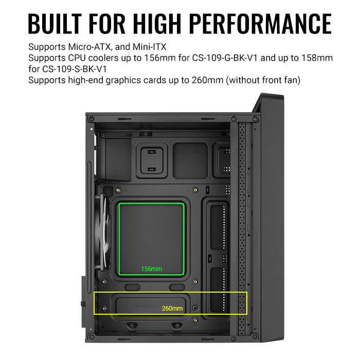 Корпус AeroCool CS-109-S-BK-v1