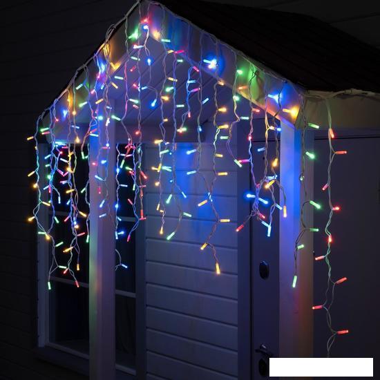 Гирлянда бахрома Luazon 3x0.9 м 232 LED 5204448 (белый каучук провод, мульти)