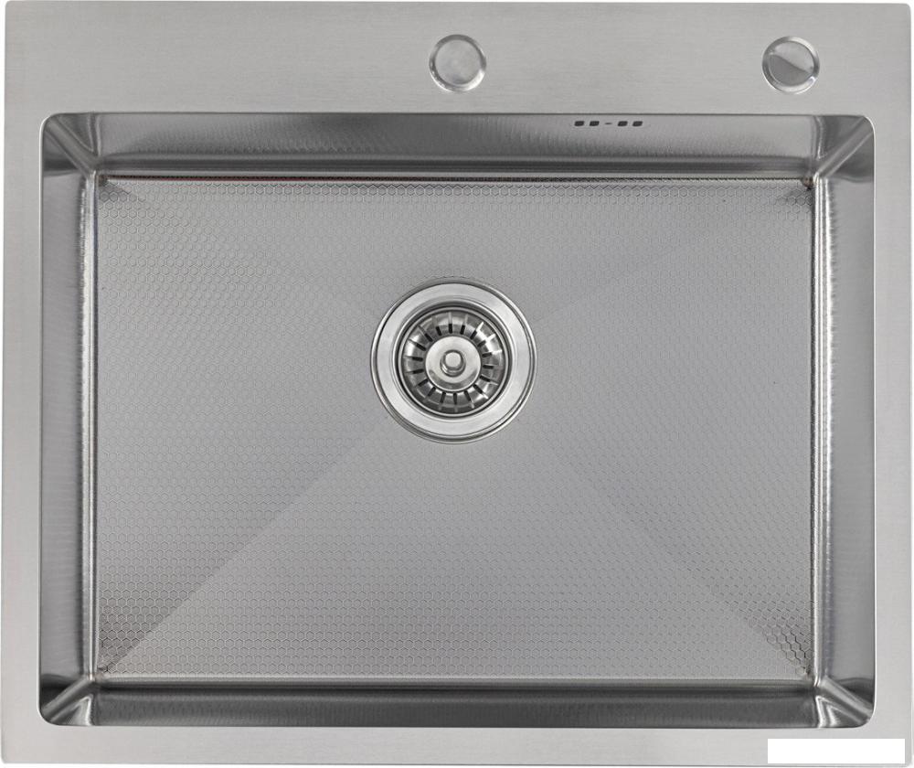 Кухонная мойка Basic CL DS Decor 60x50 (сатин, коландер, дозатор)
