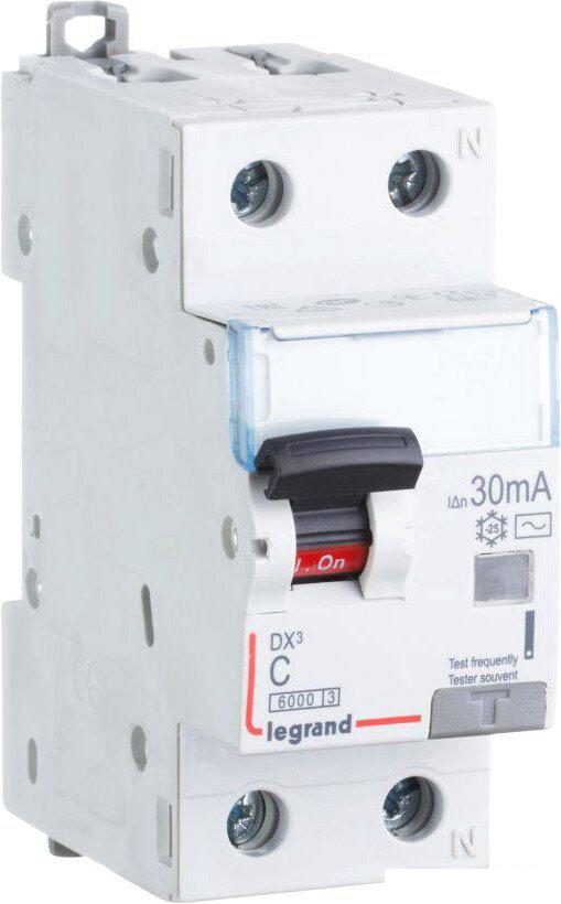 Автоматические выключатели Legrand DX3 1P+N C 25A 30мА 6kA 2M 411004
