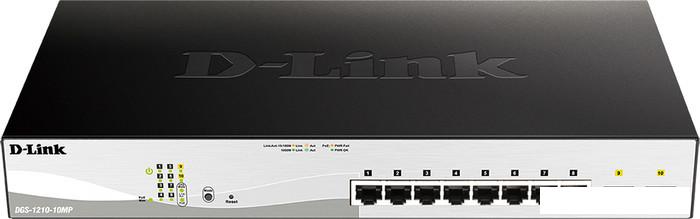 Настраиваемый коммутатор D-Link DGS-1210-10MP/F1A
