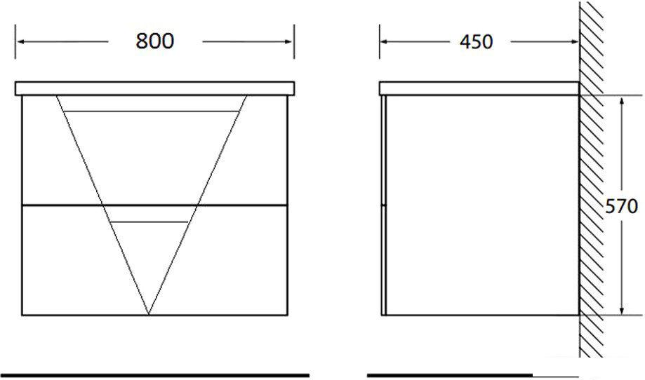 BelBagno VITTORIA-800-2C-SO-TB-P