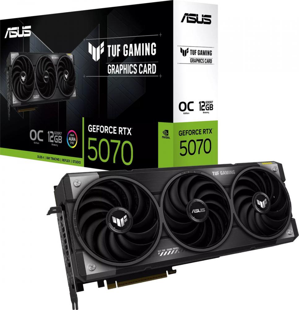 Видеокарта ASUS TUF Gaming GeForce RTX 5070 12GB GDDR7 OC Edition TUF-RTX5070-O12G-GAMING