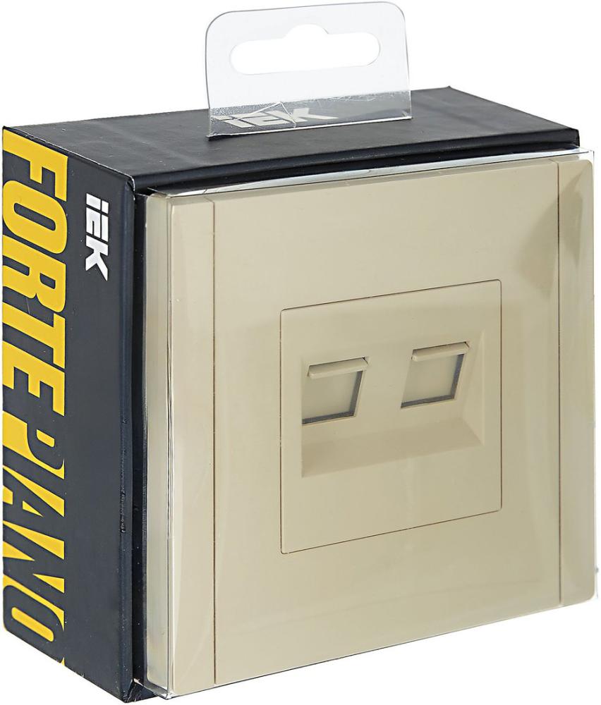 Розетка компьютерная IEK Forte&amp;Piano FP-K20-1-K10