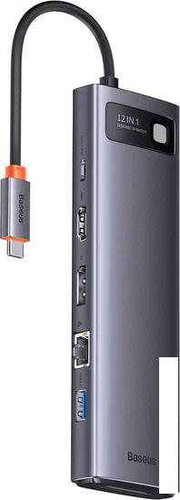 Док-станция Baseus Metal Gleam Series 12-in-1 Multifunctional Type-C Hub Docking Station WKWG020213