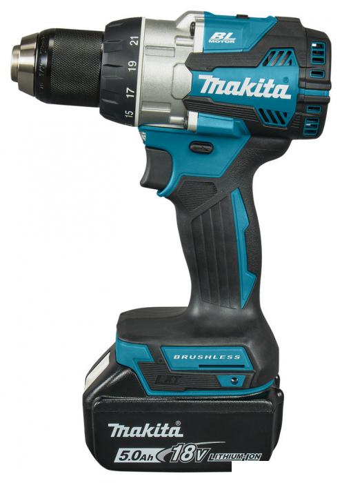 Дрель-шуруповерт Makita DDF489RTJ (с 2-мя АКБ, кейс)