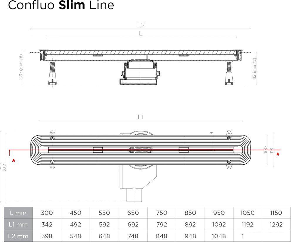 Трап/канал Pestan Confluo Slim Line 850 258739 13100029
