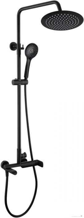 Душевая система  Rubineta Olo BK + Ultra-10 SW DV3/4 BK 625123