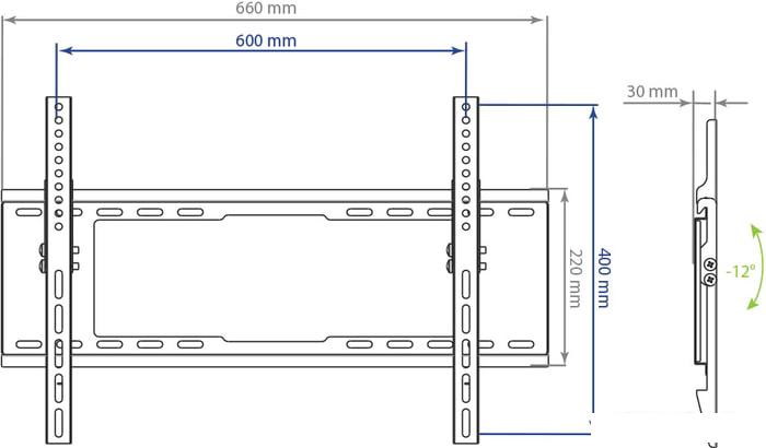 Кронштейн Kromax IDEAL-102 (черный)